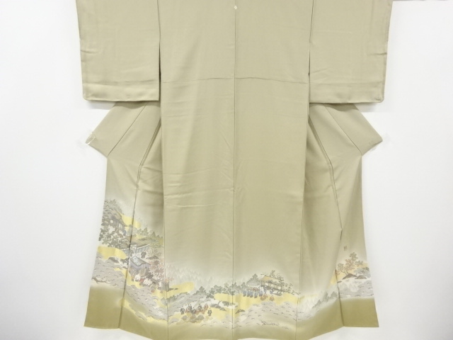 JAPANESE KIMONO / IRO-TOMESODE / JUKO-ORI / WOVEN SCENERY / ARTIST WORK